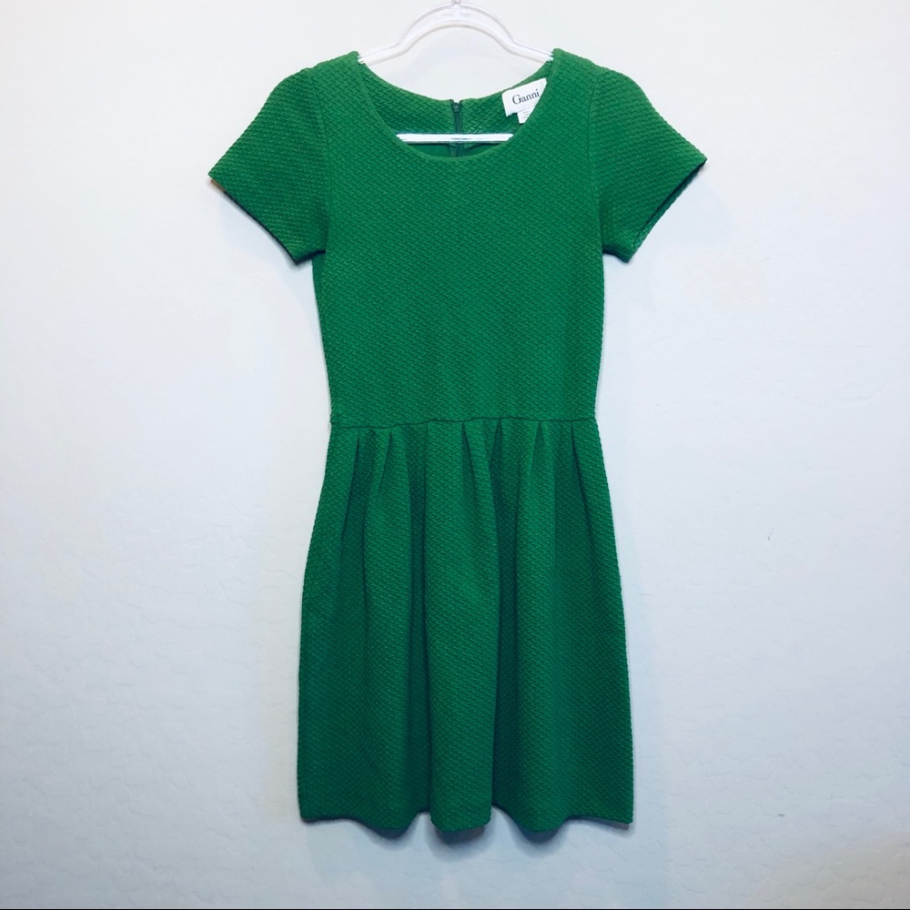 Anthropologie Ganni Embossed Basket Dress E1